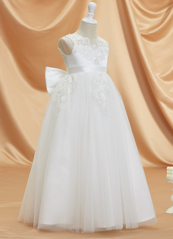 Robe Longue Blanche Dentelle Vintage - gallery 1