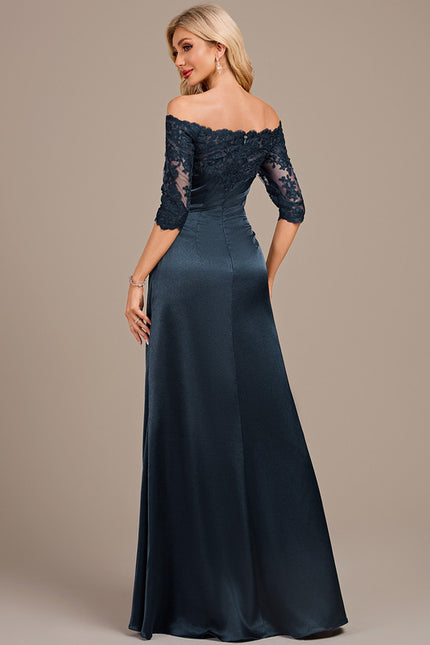 Robe De Soirée Dentelle Et Satin - gallery 5