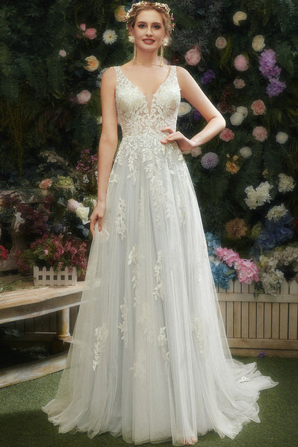 Robe Dentelle Tulle Éclatante - gallery 2