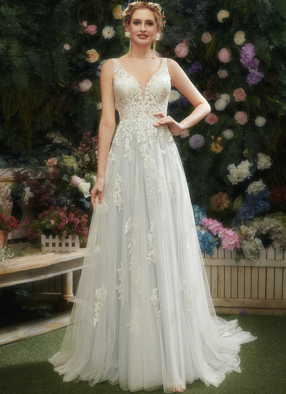Robe Dentelle Tulle Éclatante - gallery 2