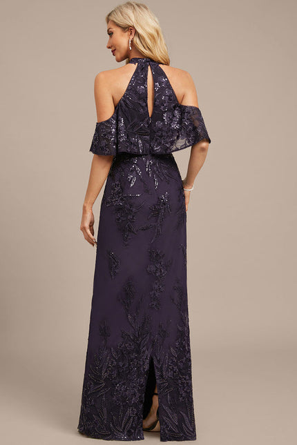 Robe Dentelle Soirée Pailletée - gallery 6