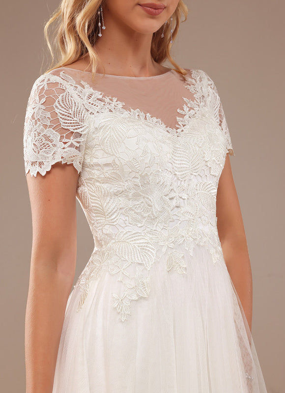 Robe Dentelle Tulle Fluide - gallery 3