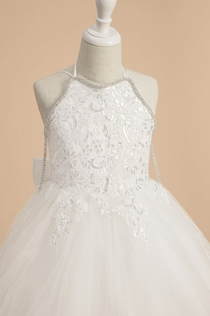 Robe Dentelle Nuptiale Tulle Enfant - gallery 6