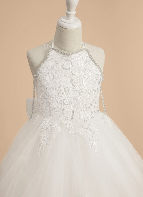 Robe Dentelle Nuptiale Tulle Enfant - gallery 6