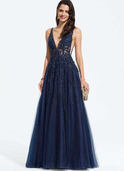 Robe Dentelle Soirée Bleu Nuit