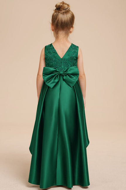 Robe Longue Verte Dentelle - gallery 5