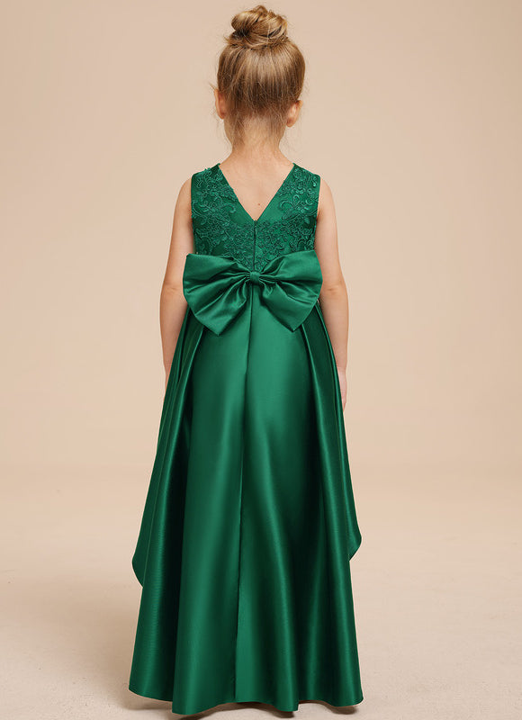 Robe Longue Verte Dentelle - gallery 5