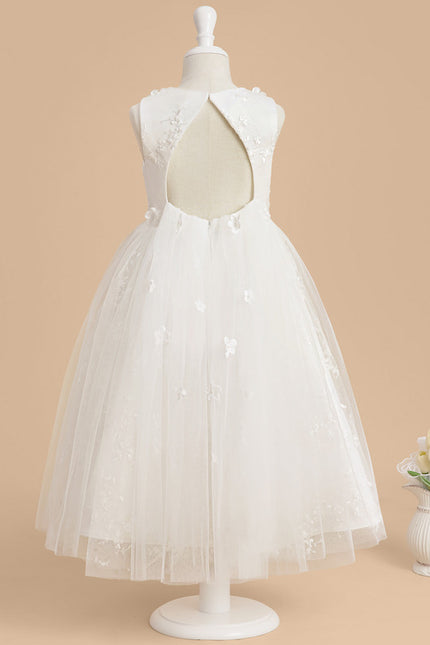Robe Dentelle Fille Tulle Floral - gallery 3