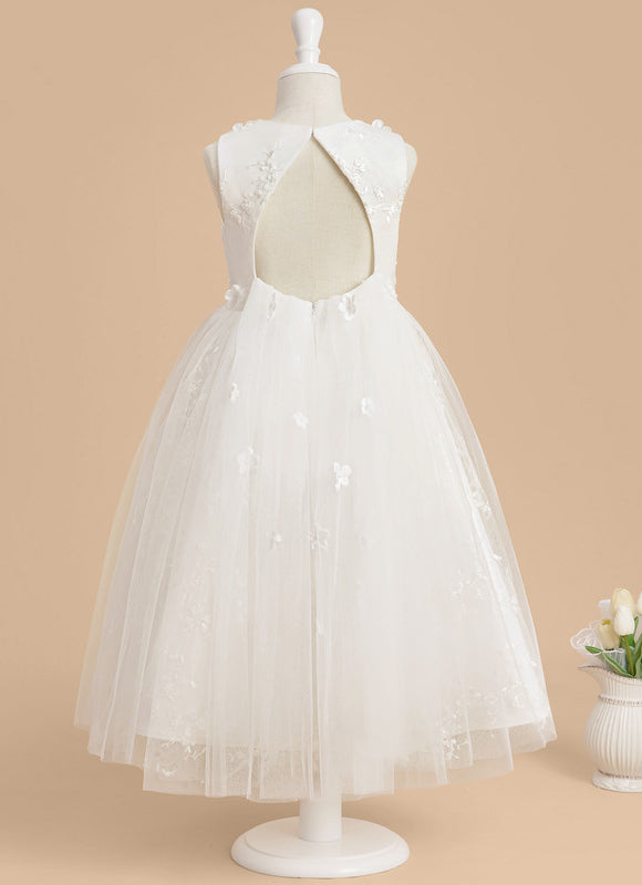Robe Dentelle Fille Tulle Floral - gallery 3