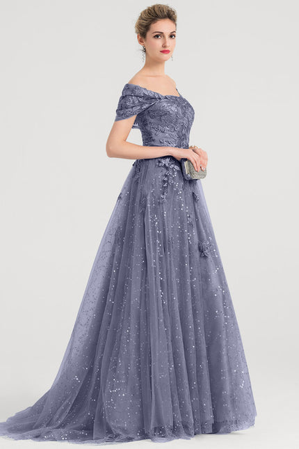 Robe Dentelle Lavande Étoilée - gallery 3