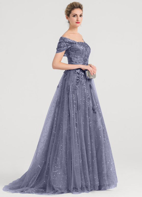 Robe Dentelle Lavande Étoilée - gallery 3