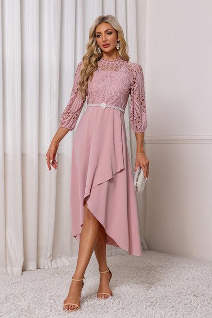 Robe Dentelle Asymétrique - gallery 4