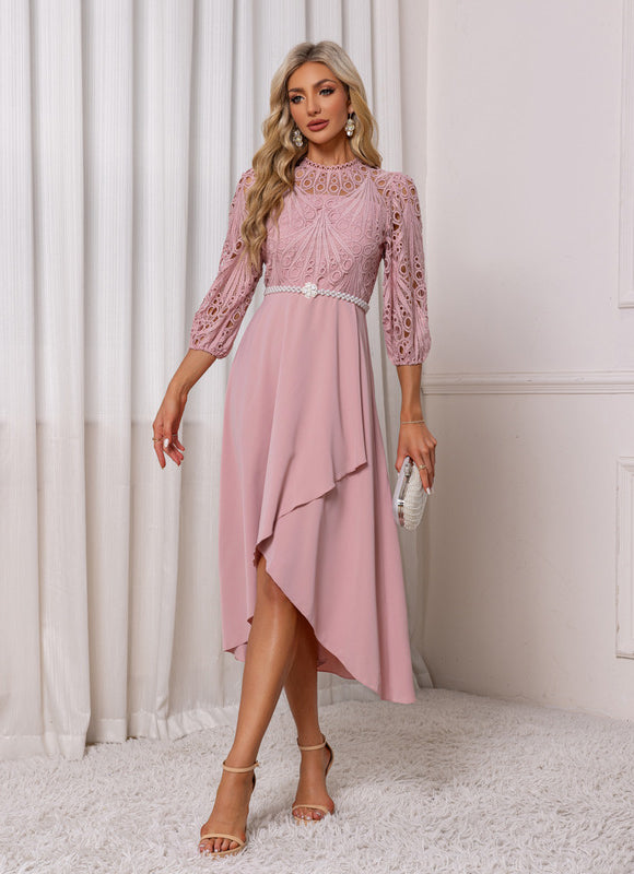 Robe Dentelle Asymétrique - gallery 4