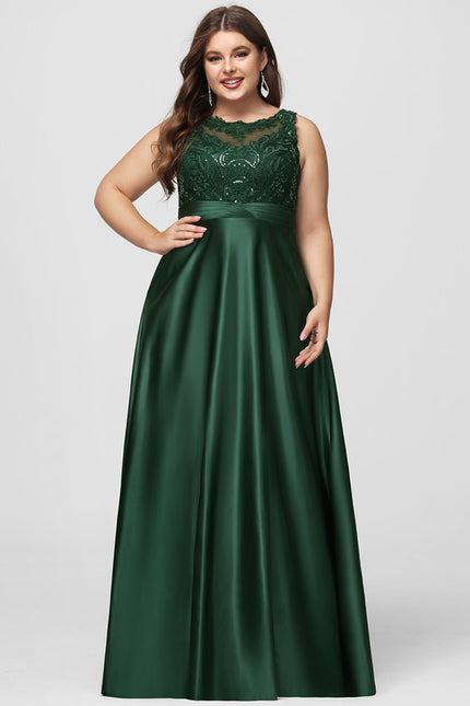Robe Dentelle Émeraude Raffinée - gallery 7