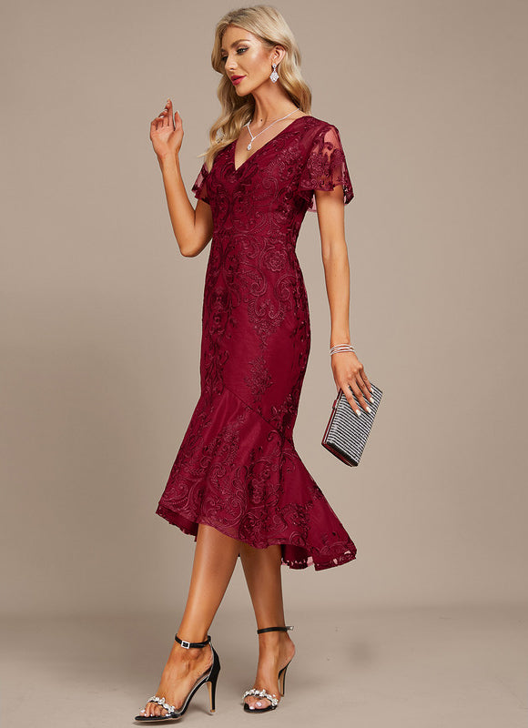 Robe De Soirée En Dentelle Africaine - gallery 3