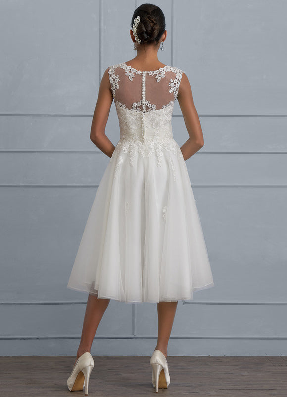 Robe Dentelle Tulle Éthéré - gallery 3