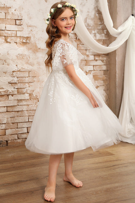 Robe De Baptême Fille En Dentelle - gallery 9