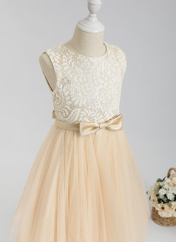 Robe Dentelle Tulle Crème - gallery 7