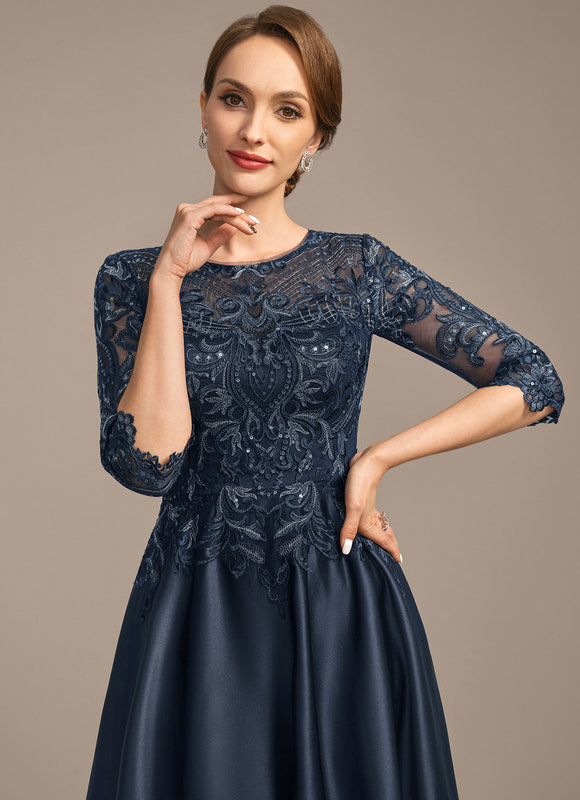 Robe Dentelle Mère Satinée Chic - gallery 1