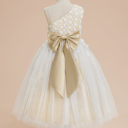 Robe Dentelle Élégante À Nœud