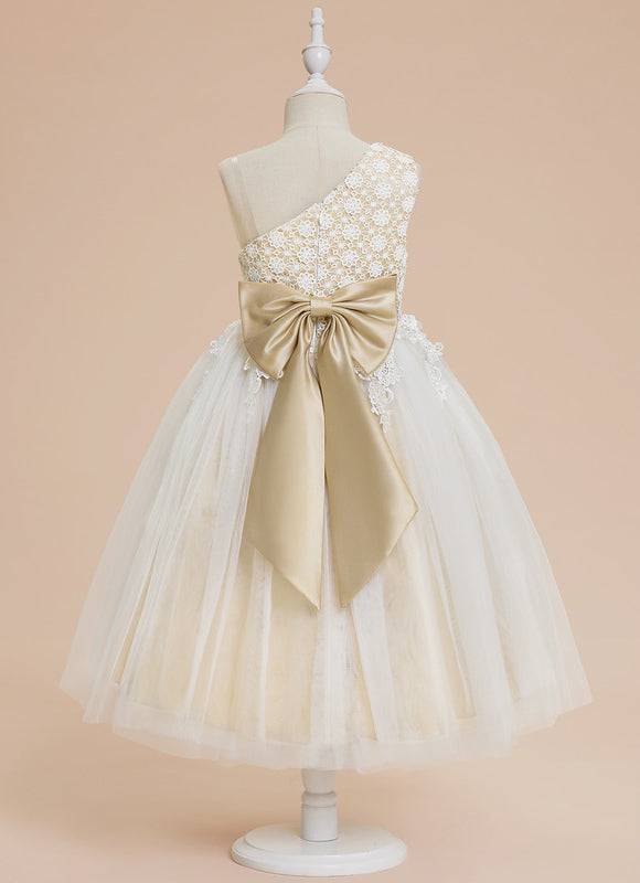Robe Dentelle Élégante À Nœud