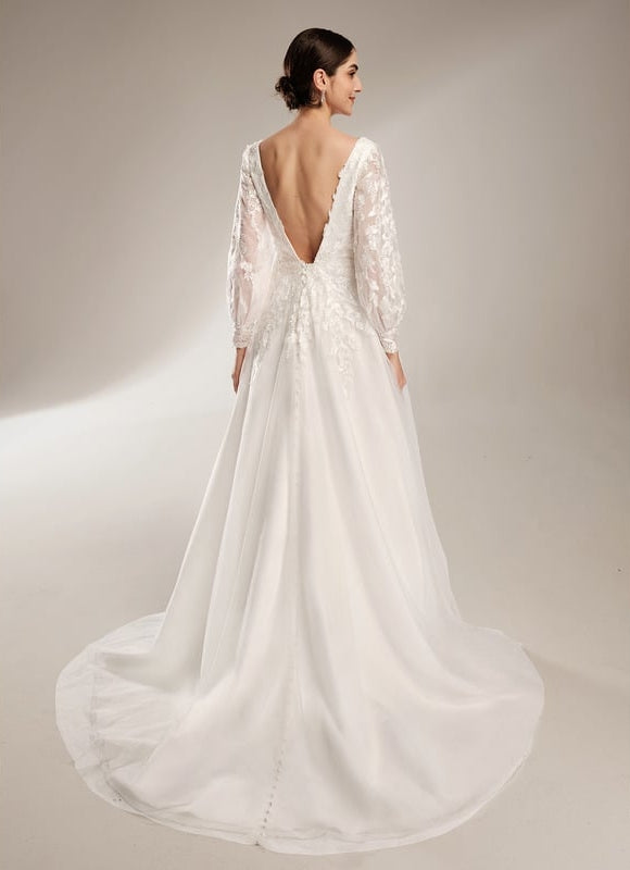 Robe Dentelle Nuptiale Satinée - gallery 2