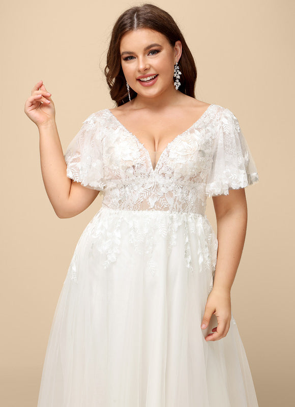 Robe Dentelle Éthérée Perlée - gallery 7