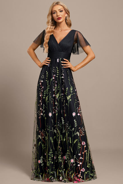 Robe Dentelle Nocturne Florale - gallery 2