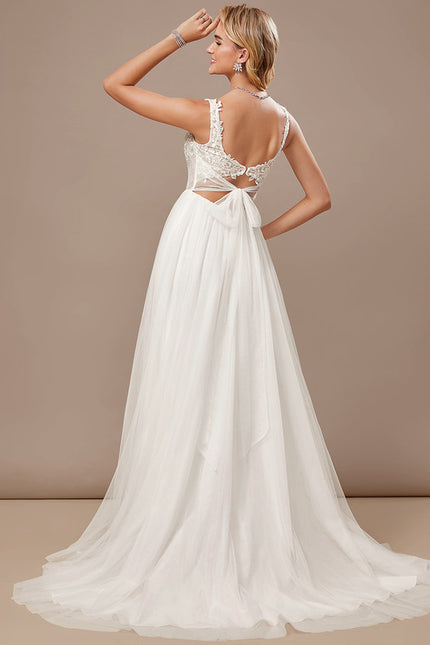 Robe De Mariee Fluide Et Dentelle - gallery 6