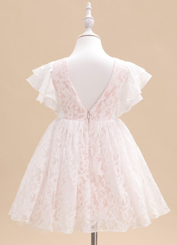 Robe Dentelle Fille Rose Dentelle - gallery 4