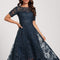 Robe Dentelle Pailletée Marine