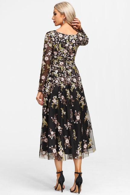 Robe Dentelle Florale Sophistiquée - gallery 5