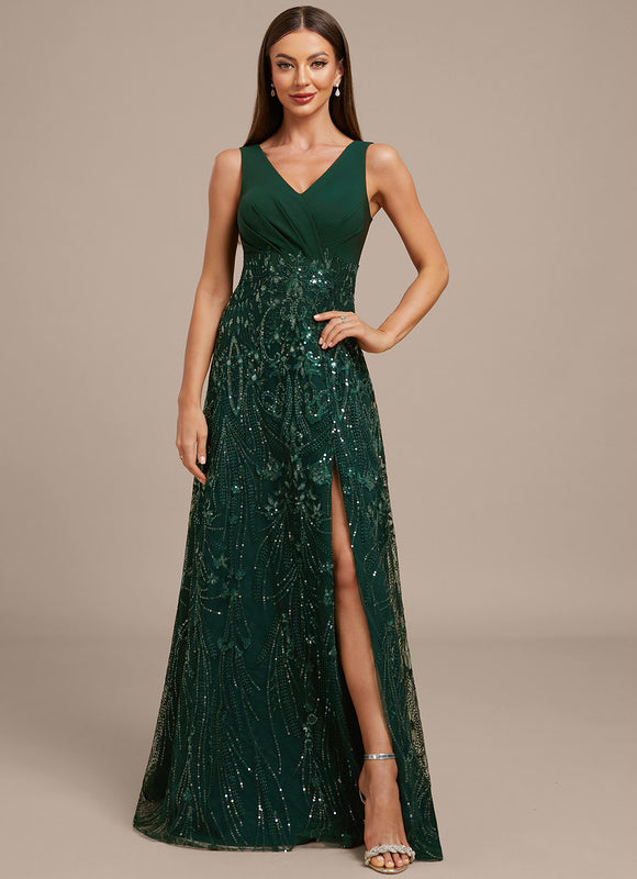 Robe Dentelle Soirée Scintillante - gallery 4