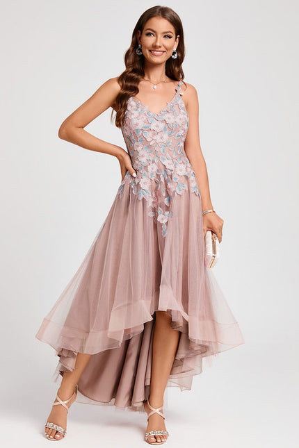 Robe Rose Poudre Dentelle - gallery 4