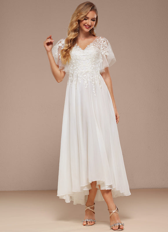 Robe Dentelle Aérienne Florale - gallery 1