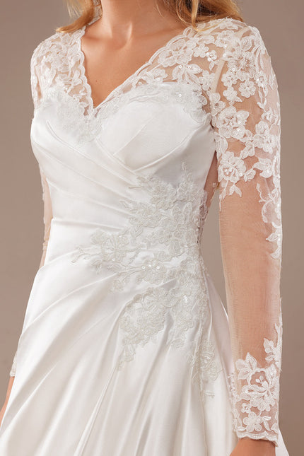 Robe Dentelle Satinée Raffinée - gallery 1
