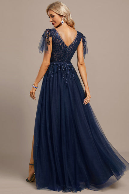 Robe Longue Dentelle Bordeaux - gallery 5