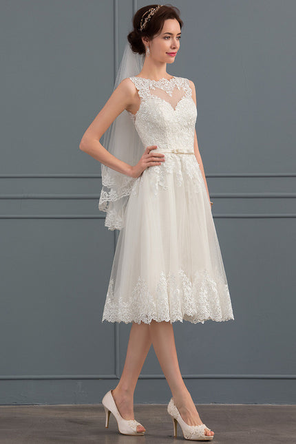 Robe Dentelle Satinée Éclairée - gallery 3