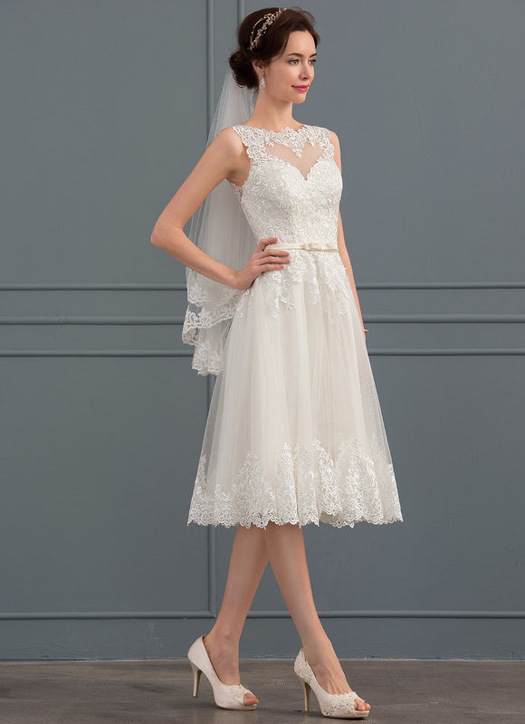 Robe Dentelle Satinée Éclairée - gallery 3