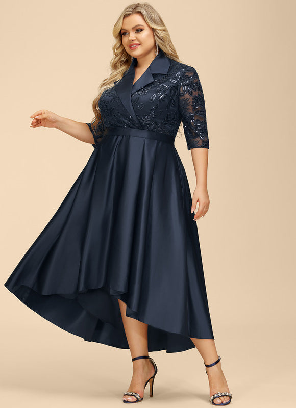 Robe Dentelle Éclat De Satin - gallery 9