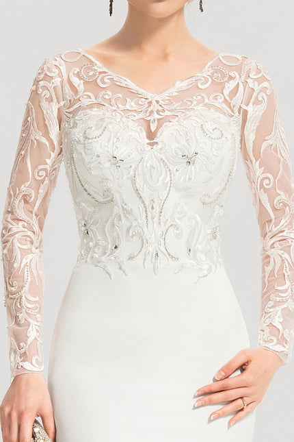 Robe Dentelle Sirène Brodée - gallery 2