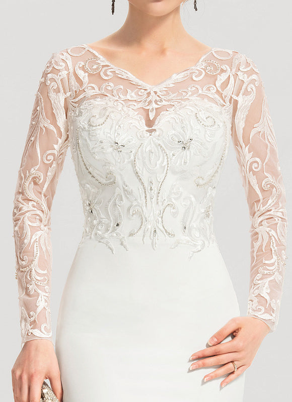 Robe Dentelle Sirène Brodée - gallery 2