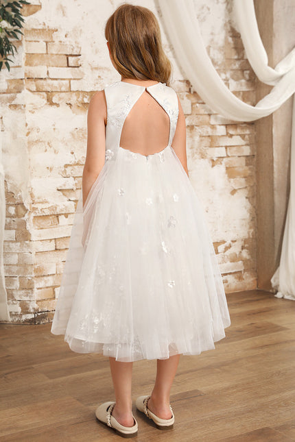 Robe Dentelle Fille Tulle Floral - gallery 2