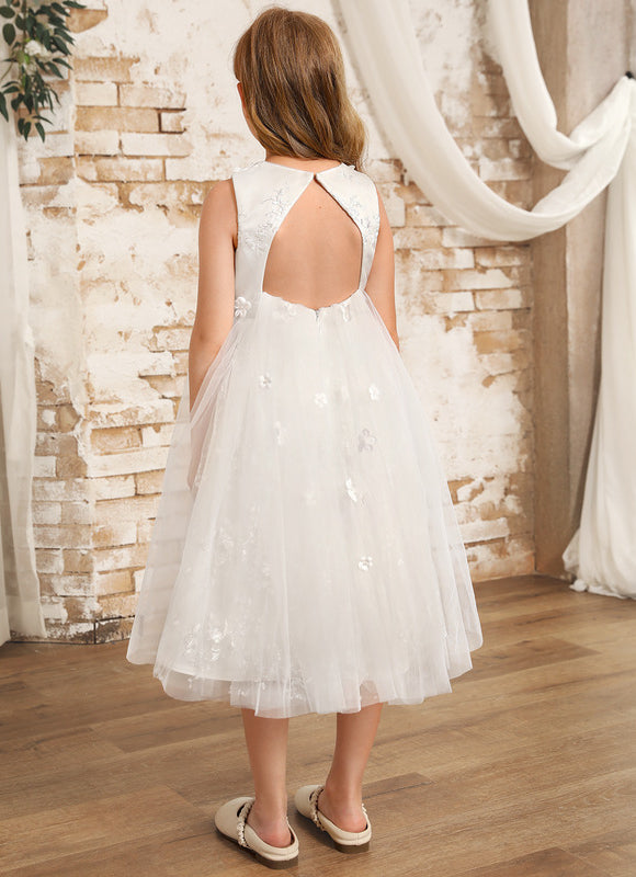 Robe Dentelle Fille Tulle Floral - gallery 2