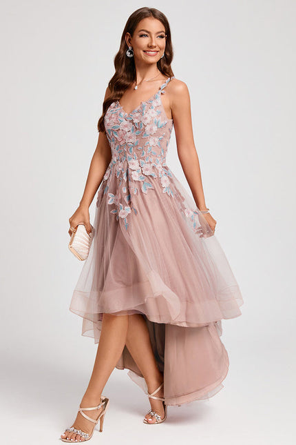 Robe Rose Poudre Dentelle - gallery 3