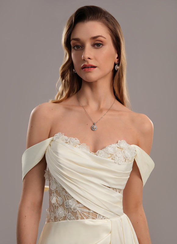 Robe Dentelle Élégance Satinée Florale - gallery 3