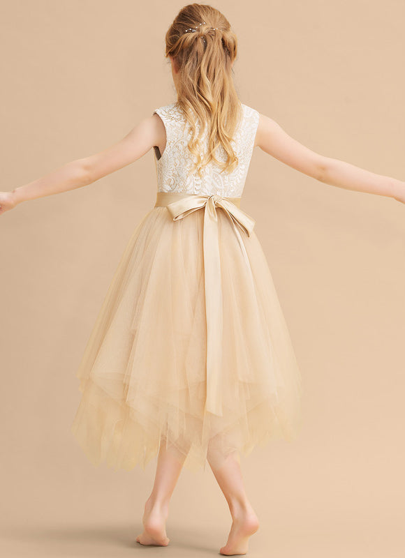 Robe Dentelle Tulle Crème - gallery 2