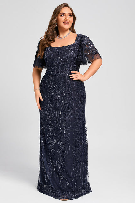 Robe Dentelle Longue Scintillante - gallery 8