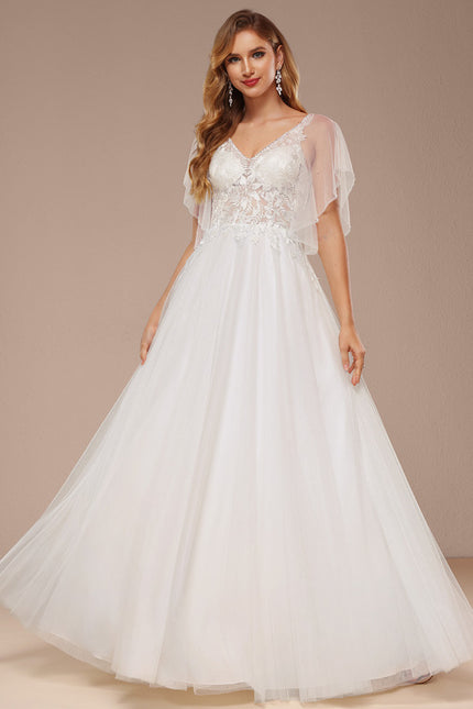 Robe Dentelle Nuptiale Tulle Volants