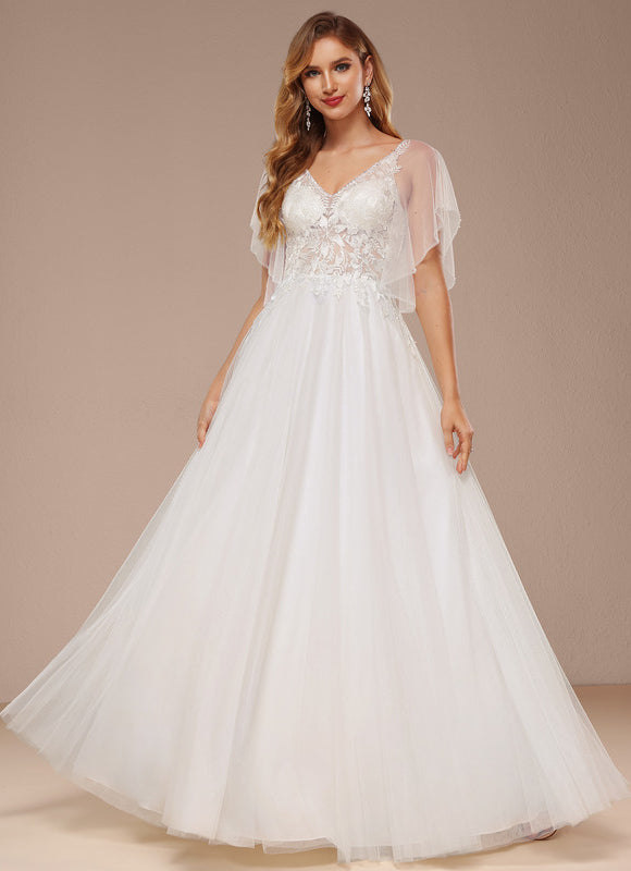 Robe Dentelle Nuptiale Tulle Volants